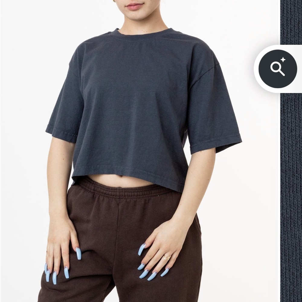 Los Angeles Apparel- Oversized Crop Tee- Women’s, One Size.